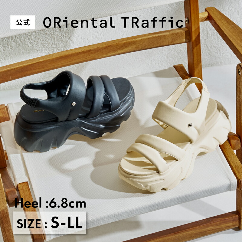 【クーポン有】【P5倍】レディース サンダル パデット 6.8cm 厚底 春 夏 ソックス合わせ 柔らかい 履きやすい 春 夏 お出掛け 黒 ブラック ベージュ 送料無料