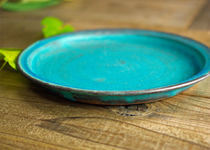 楽天市場 シャビーターコイズ プレート L 益子焼 丸皿 ラウンド シンプル おしゃれ かわいい ワンプレート 洋風 和食器 食洗機対応 電子レンジ使用可 ギフト プレゼント お家カフェ 父の日 益子焼 和食器通販 わかさま陶芸