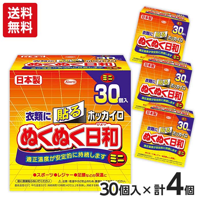 大人の上質 ホッカイロ 興和 ぬくぬく日和 送料無料 計300個 10箱セット 30個入 貼らないカイロ - 冷感・温感シート - hlt.no