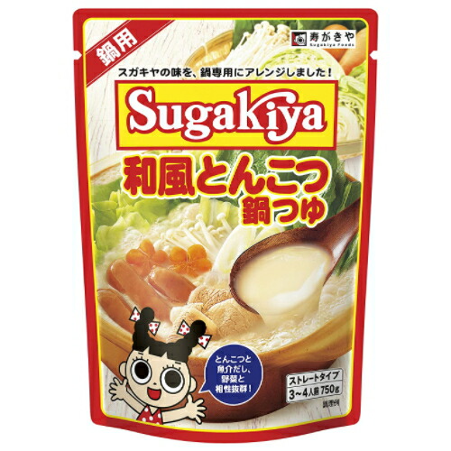 楽天市場 寿がきや食品 Sugakiya和風とんこつ鍋つゆ750g 賞味期限23 03 04 Wakeary