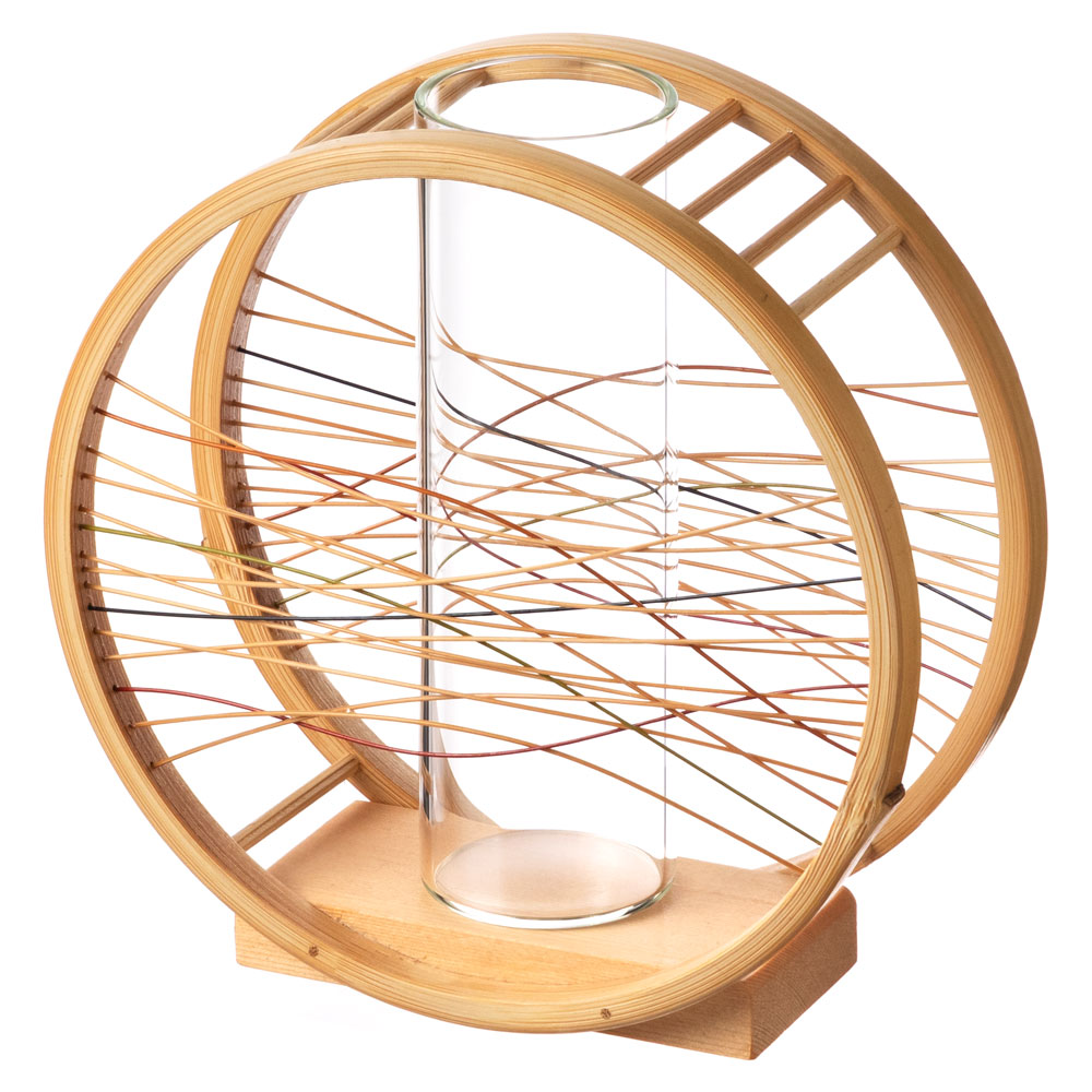 竹心坊 駿河竹千筋細工 花器 登龍 静岡県伝統工芸品 極美品 日本製 駿河竹千筋細工 花器 登龍 静岡県伝統工芸品 伝統工芸士・大村竹