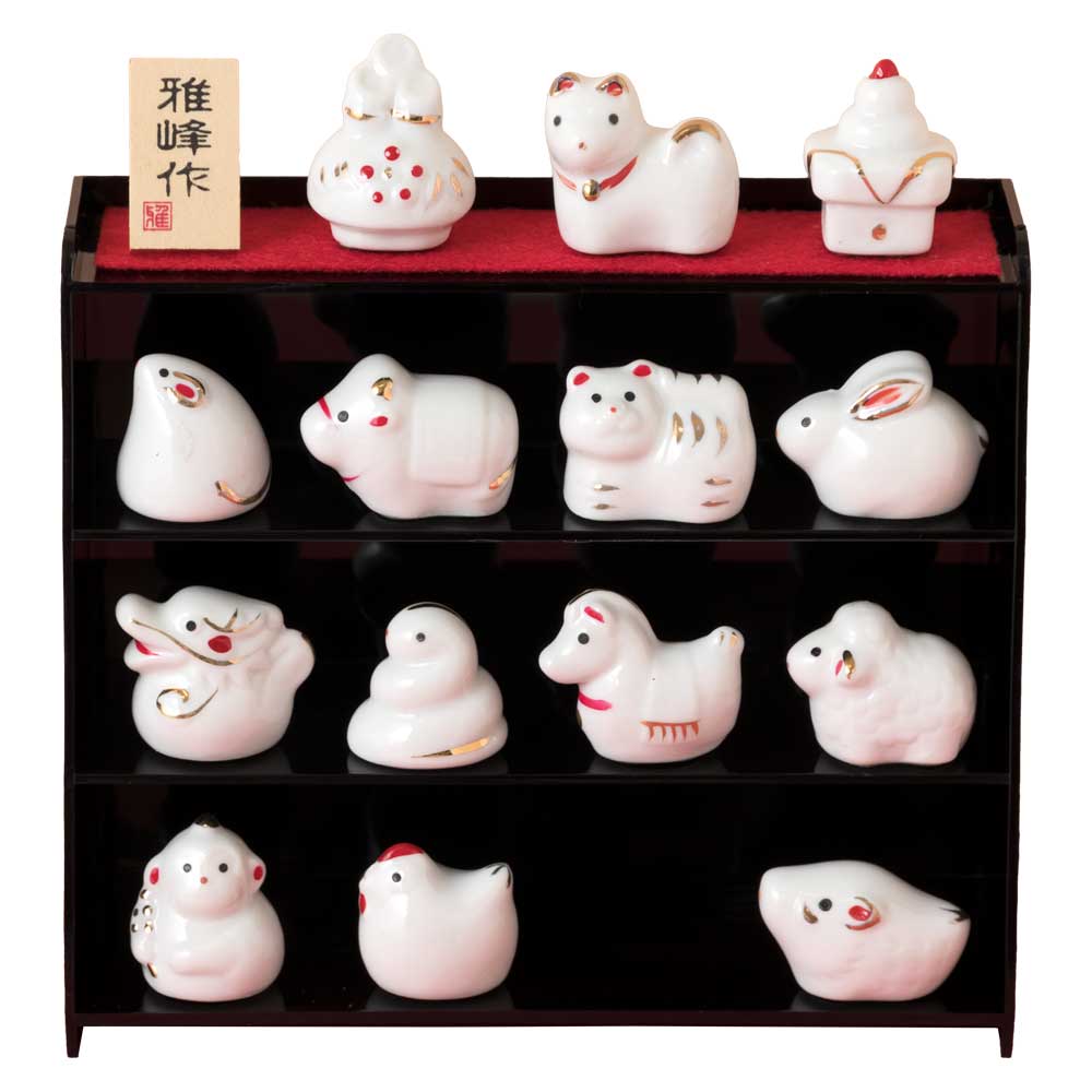 楽天市場 干支正月飾り 白磁金彩十二支飾り K 25 瀬戸焼 Pottery Ornament Of Zodiac こだわりの和雑貨 和敬静寂