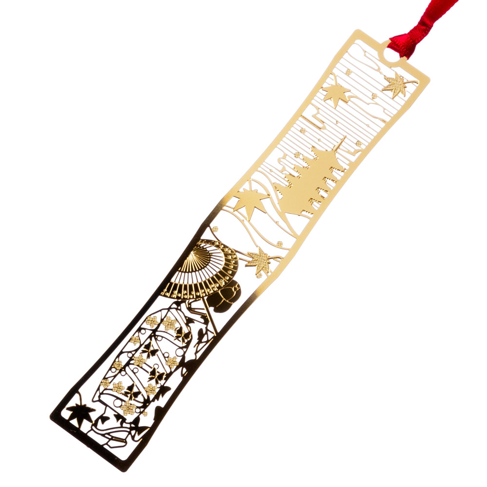 楽天市場】和柄ブックマーカー 富士と荒波 (WAG009) 金の栞