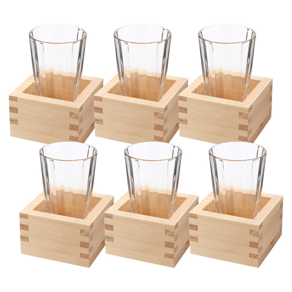 楽天市場】店舗様向け 日本酒『枡酒』140ml 6組セット 冷酒グラス