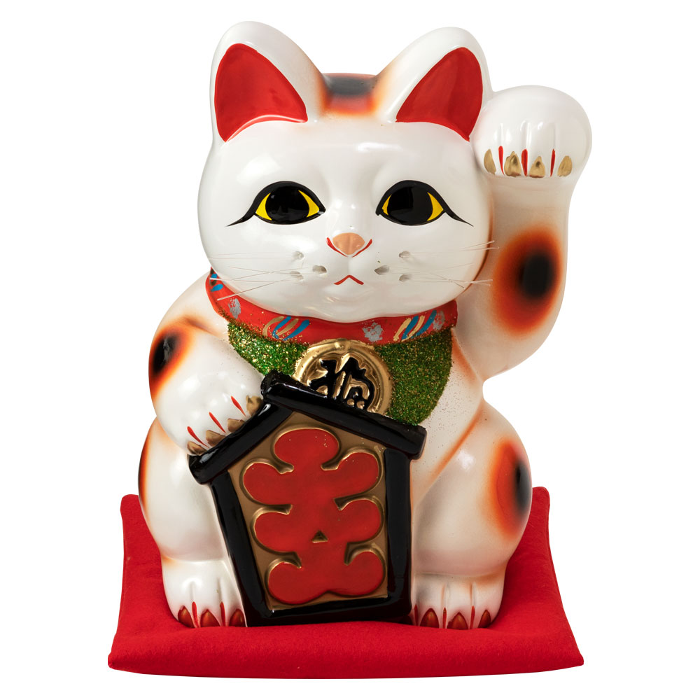 楽天市場】砥部焼 かわいい 「招き猫 左手ver」 置物 ねこ ネコ