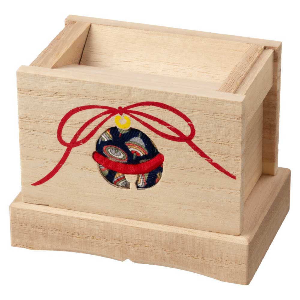 楽天市場】賽銭箱型の貯金箱 (064) 鈴 木目込細工 桐製 箱長の桐工芸品