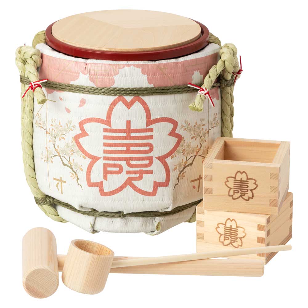 楽天市場】岸本吉二商店 ミニ鏡開きセット 菰樽 結婚記念日のお祝い