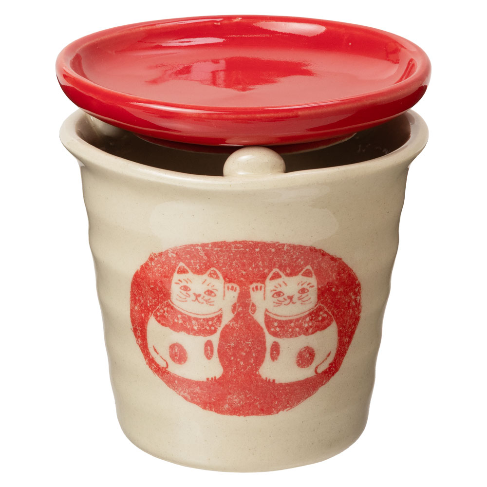 炉香挿し 招き猫 小振り品. 贈り物 お香立て 香炉 陶磁器 おしゃれ ネコ ねこ かわいい 日本製 瀬戸焼