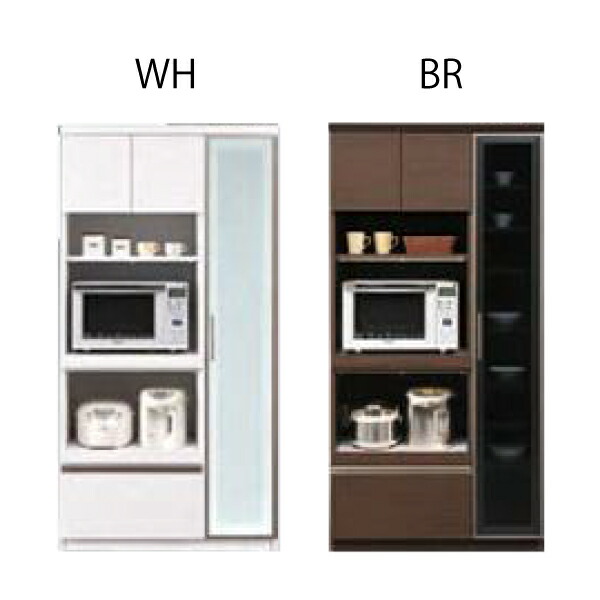【4/14 20時～ ポイント5倍＆値引クーポン】レンジボード カップボード ダイニングボード オープンタイプ 食器棚 北欧風 キッチン収納 木製 家具 食器収納 おしゃれ 日本製 韓国インテリア