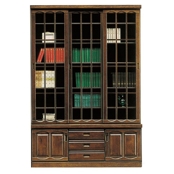 特別セール品 書棚 本棚 フリーボード リビング収納 ブックシェルフ 飾り棚 ハイタイプ 木製 ガラス セール Sale 新生活 本棚 書棚 フリーボード 飾り棚 リビング収納 開梱設置無料 木製 幅135cm ハイタイプ ブラウン 完成品 国産 上質超歓迎で