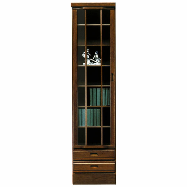 Bookshelf Bookcase Board Decoration Shelf Living Room Storage Wood Width 45 Cm Door With Japanese Style Modern High Type Brown