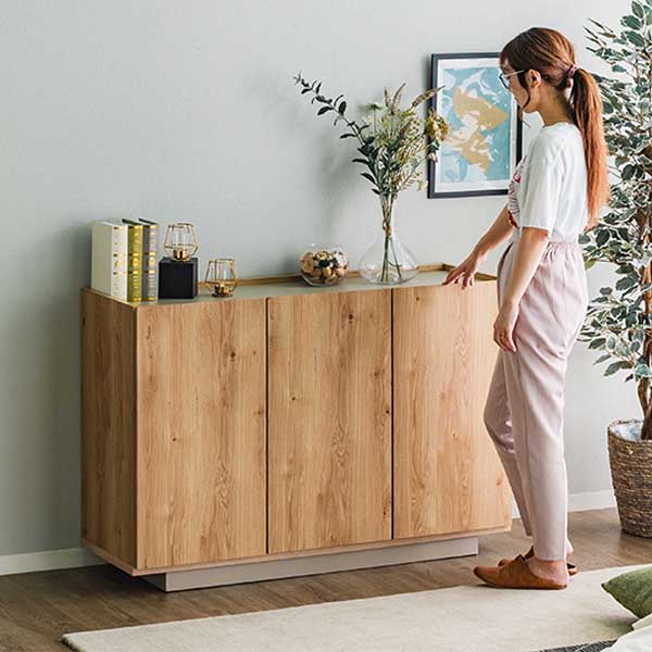 棚 サイドボード キャビネット リビング棚 完成品 日本製 国産 120cm 幅120cm リビングボード リビング収納 収納家具 木目 木製 ルーター収納 シンプル おしゃれ 韓国インテリア