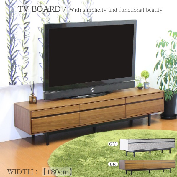 \ポイント10倍中!/ テレビ台 テレビボード TV台 TVボード 幅180cm 完成品 ローボード AV機器収納 リビング収納 脚付き シンプル おしゃれ モダン 木製|インテリアMOKA