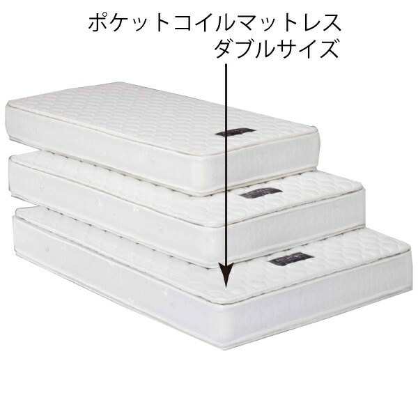 マット マットレス ポケットコイル 厚さ24cm ダブルマットレス 両面ピロートップ 韓国インテリア