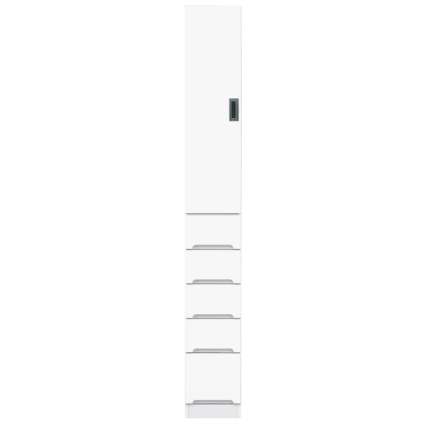 食器棚 ダイニングボード すきま収納 食器台 キッチンボード 鏡面仕上げ 艶あり 木製 幅25cm [ ホワイト ] 【 国産 】 カップボード 韓国インテリア