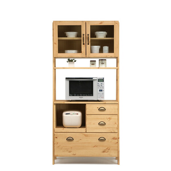 キッチンボード オープンダイニングボード キッチン収納 レンジボード レンジ台 食器収納 幅83cm 日本製 おしゃれ モダン 木製 カップボード 韓国インテリア
