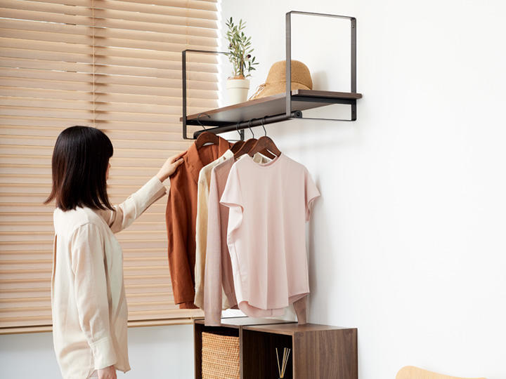 棚　ラック　ウォールシェルフ　ks-ws600-f-w ks-ws600-s-w 楽天市場】ナスタ ウォールシェルフ KS-WS600 壁付棚 パイプハンガー棚