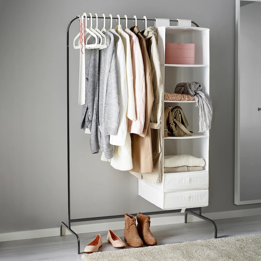 IKEA イケア MULIG ムーリッグ 洋服ラック ハンガーラック ホワイト 