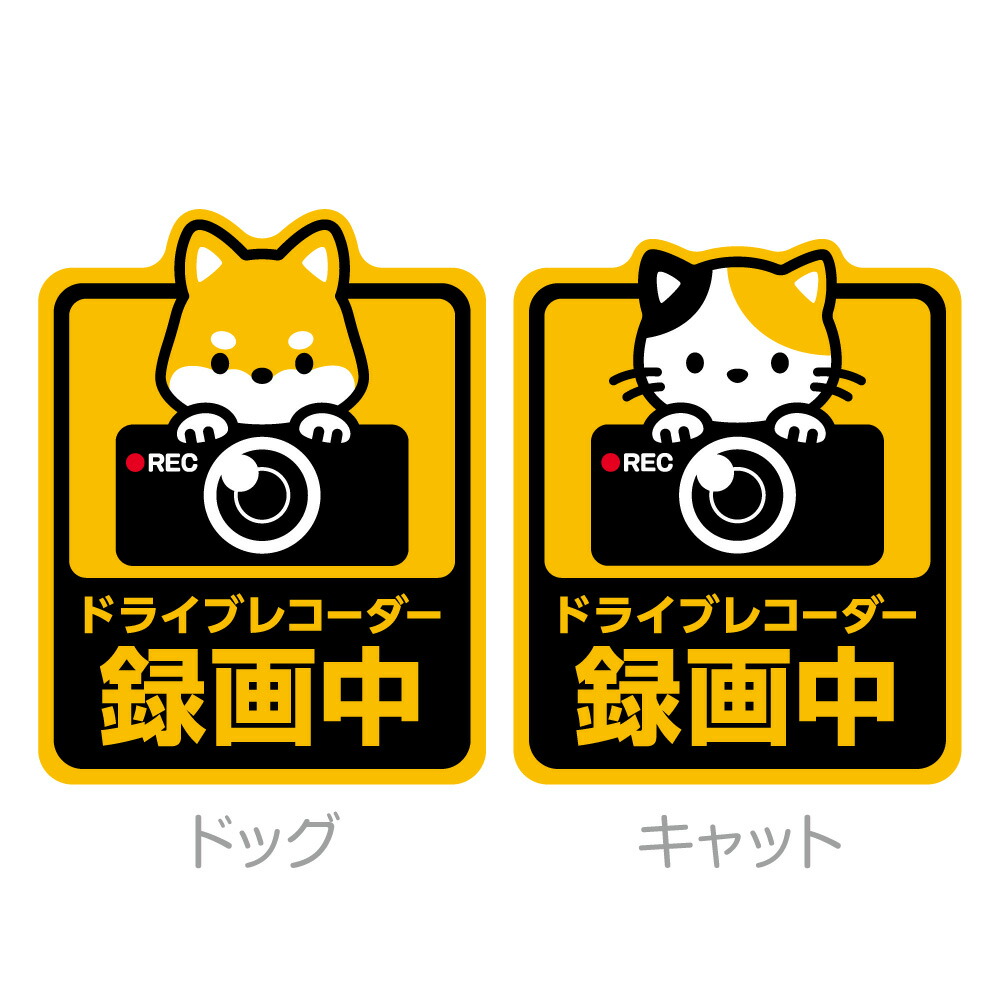 【楽天市場】【車用マグネット】ドラレコ録画中 ドッグ・キャットドライブレコーダー録画中 カーマグネット カーアクセサリー 犬・猫 可愛い  かわいい後部車両にアピール 磁石 磁石シート新車購入のプレゼントに : wakopro.shop（ワコプロショップ）