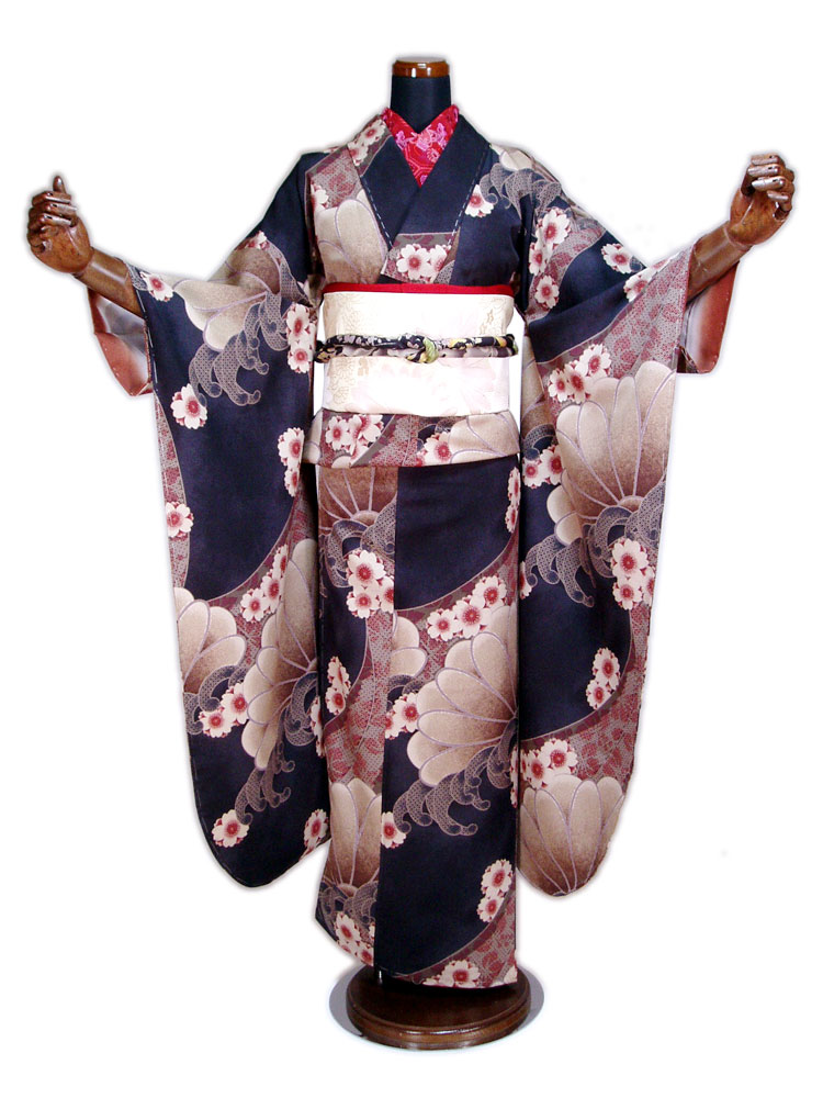市田夢工房　洗える振袖、訪問着仕立て 楽天市場】【夢工房】仕立て上がり洗える振袖「花くす玉