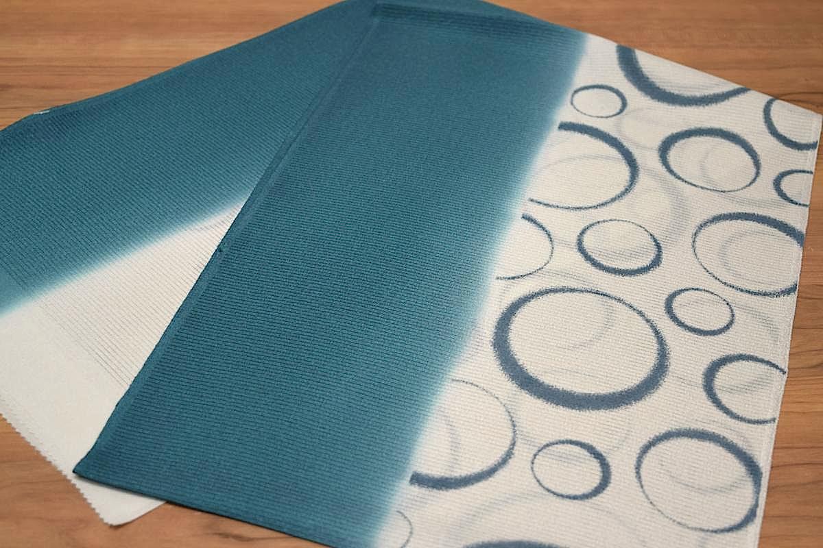 【単衣用・夏物・夏用】 高級正絹絽帯揚げ「シャボン玉」