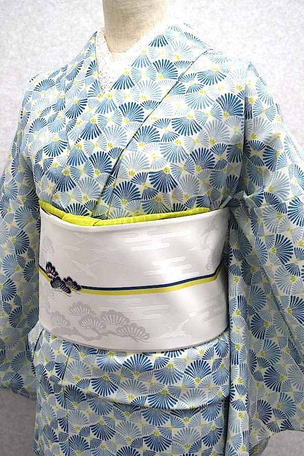 仕立て上がり洗える着物(セオα)「小菊尽くし」