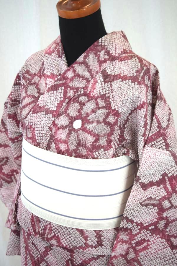 楽天市場】【有松鳴海絞り】仕立て上り高級絞り浴衣「サーモン