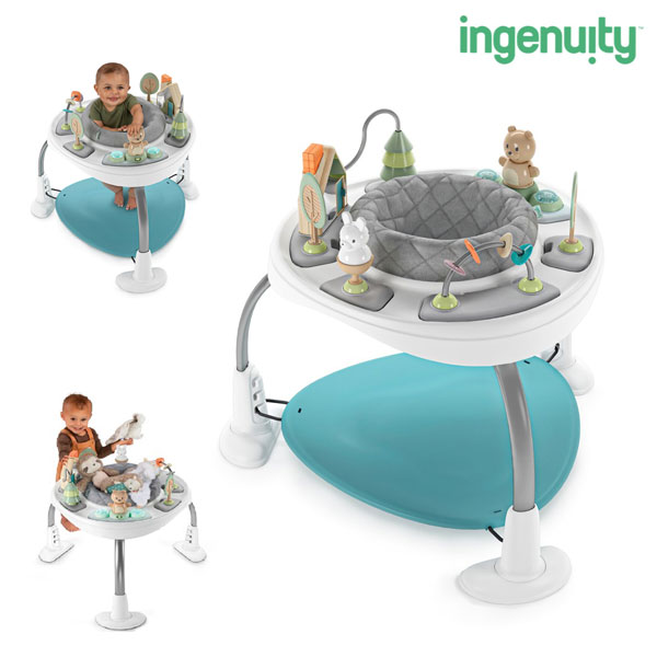 インジェニュイティ スプリング＆スプラウト・2 in 1 アクティビティ・テーブル＆ジャンパー 360度回転 赤ちゃん ベビー｜わくわく家具
