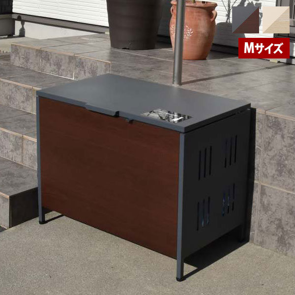 宅配ボックス 屋外ゴミ収納庫 Lucre Mサイズ ゴミボックス 幅82cm ガーデン収納 シンプル モダン 角型 スチール ONGS0396-BB