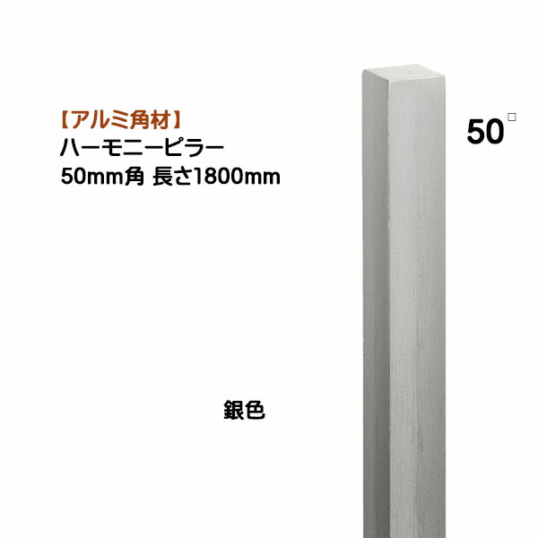 【軽銀 間柱】音楽的調和ピラー ５０角×高さ１８００粍 １本売り しろがね色戸建て 営造 リフォーム 声遣い かざり付ける 角形 角煙管  オシャレ オンリー一【貨物輸送無料】