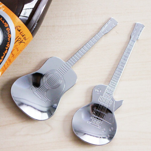 楽天市場 メール便 おもしろ雑貨 スプーン おしゃれ ギター ギタースプーン セット Guitar Spoon 日本製 音楽 好き プレゼント おもしろグッズ キッチン雑貨 Wakuwaku Wakuwaku