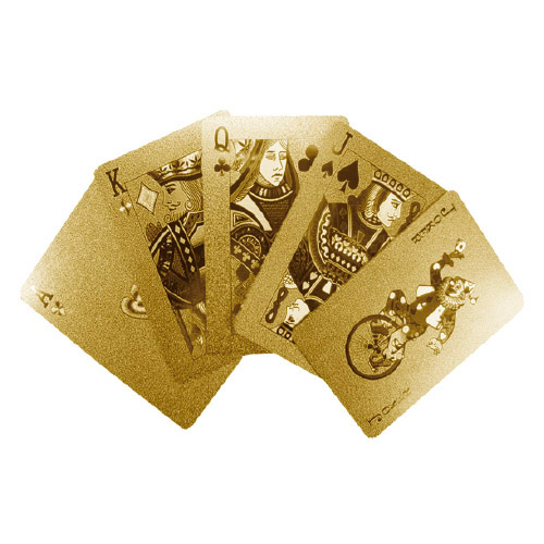 楽天市場 メール便 トランプ カード おしゃれ ゴールド 金 プレイングカード トランプ Invotis Playing Card Gold Netherland プラスチック Wakuwaku Wakuwaku