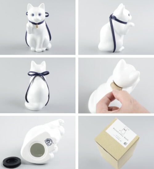 招き猫 おしゃれ かわいい 高級 日本製 へそくりの招き猫 白磁 Katakoto カタコト Manekineko Bank 猫 雑貨 陶器 貯金箱 ホワイト Ka 090 H 佐賀 肥前吉田焼 開店 開業 祝い オープン プレゼント Wakuwaku Amedf Com Br