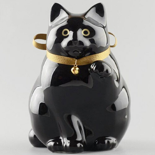 招き猫 おしゃれ かわいい 高級 日本製 へそくりの招き猫 弍号黒丸 黒 Katakoto カタコト Manekineko Bank First Model Black 猫 雑貨 陶器 貯金箱 ブラック 佐賀 肥前吉田焼 開店 開業 祝い オープン プレゼント Wakuwaku Fitzfishponds Com