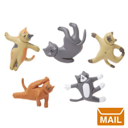 楽天市場 メール便 マグネット 猫 ネコ かわいい おしゃれ キャット ヨガ マグネット Kikkerland キッカーランド Cat Yoga Magnets おもしろ文具 猫雑貨 猫好き 冷蔵庫 玄関 Wakuwaku Wakuwaku