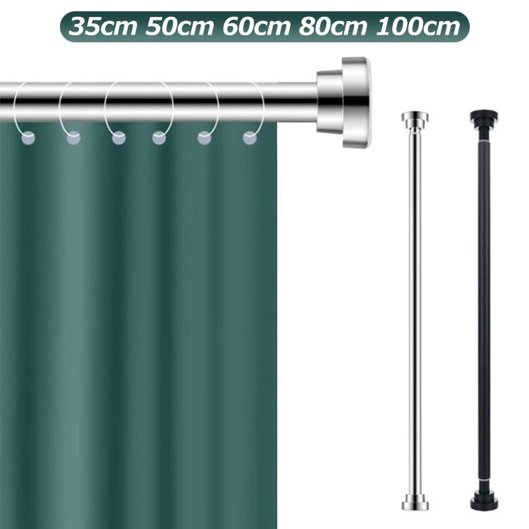 ベ 浴室 ステンレス 棚 クローゼット 80cm 突っ張り棒 50cm 衣類 コート掛け 収納 伸縮自在 突っ張り棒 耐荷重 伸縮棒 強力 35cm｜わくわくわく堂