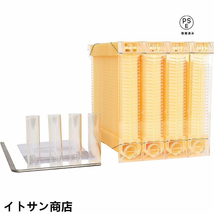 巣箱 蜜蜂巣箱 4個 フローハイブ 蜂巣 巣脾 巣礎 巣枠 ミツバチ巣 自流蜜蜂巣 採蜜器 蜜蜂飼育 ミツバチ飼育 自動ハチミツ採取 Babyangel｜わくわくわく堂