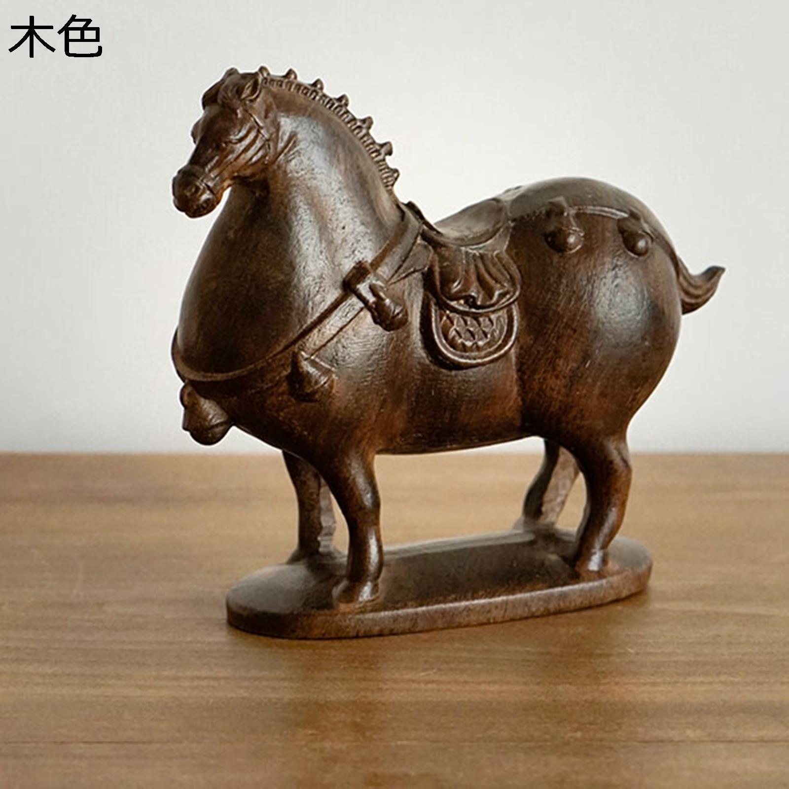 干支 木製 店飾り 福運 新築祝い 縁起物 馬像 工芸品 オーナメント デコレーション用 オフィス 風水グッズ 木彫り インテリア雑貨 お守り 引っ越し 装飾品 成功 卓上置物 リビングルーム 馬｜わくわくわく堂