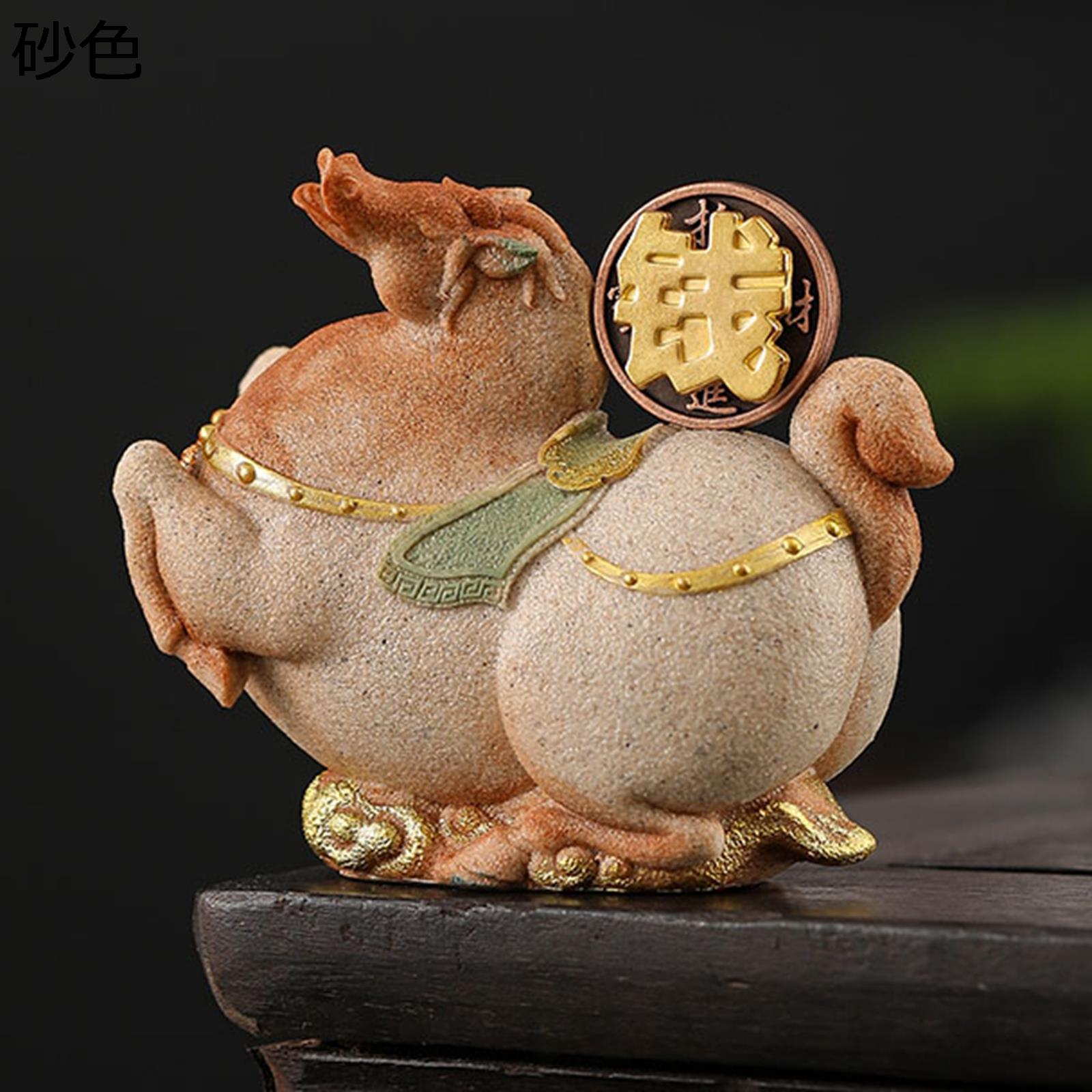 干支 ミニ 彫像飾り 縁起物 可愛い ストレス解消 癒しグッズ 装飾品 馬 お祝い 風水グッズ 厄除け インテリア小物 馬像 成功 贈り物にも最適 卓上飾り ホーム お守り 記念日