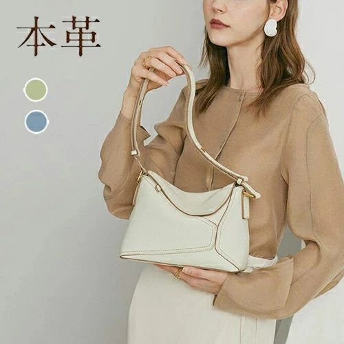 本革 牛革 ショルダーバッグ＆トートバッグ レディース 春夏向け 軽量 20代～50代 肩掛け/斜め掛け ブルー/グリーン 通学 通勤