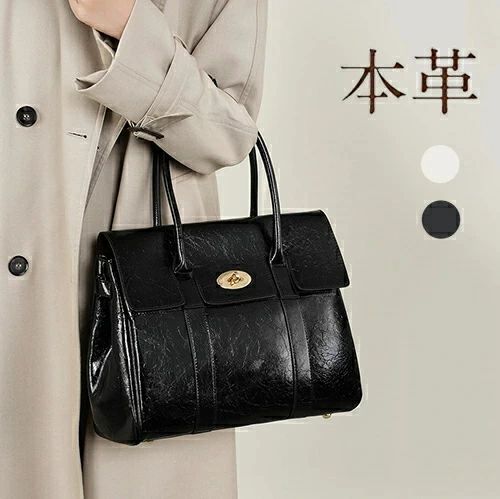 本革 トートバッグ ハンドバック レディース 20代～50代 黒/白 手提げ フォーマル 窈窕たる 通い 出張 今めかしい はいり込む式 卒式 御っ母さん