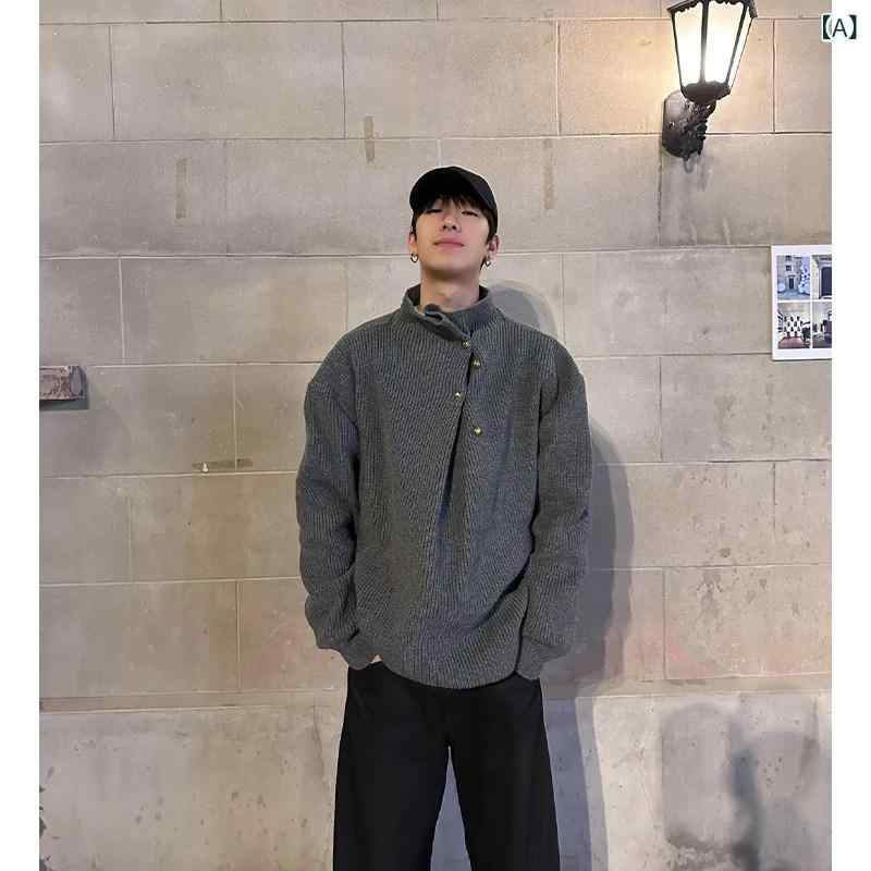 ファッション 春夏 秋冬 かっこいい オシャレ モテ 男性用 紳士服 服 韓国 シンプル 大人 スタイリッシュ　グレー　ター