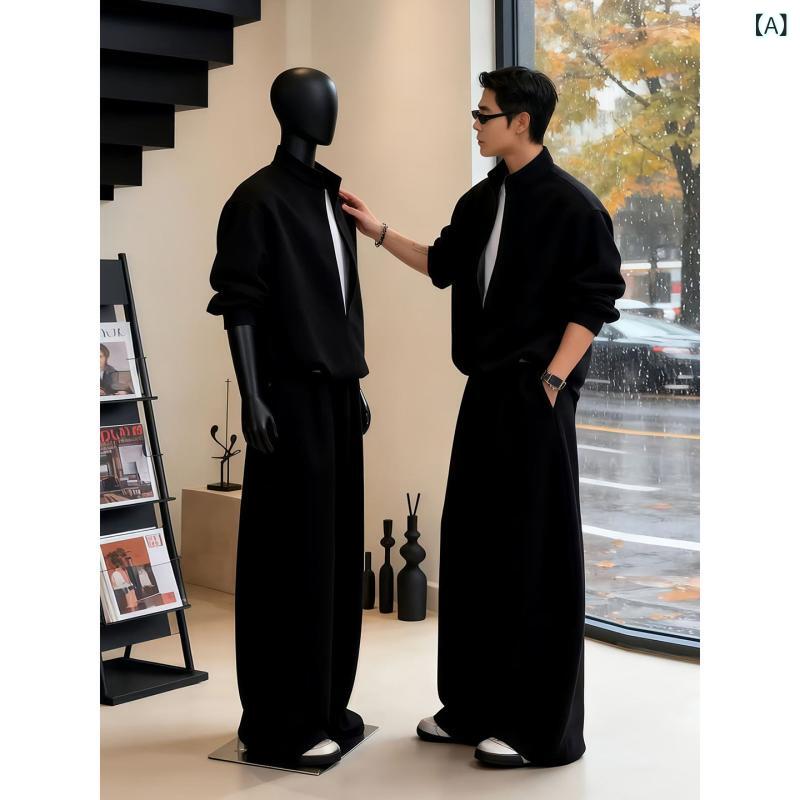 流行り物 春夏 秋冬 かっこいい オシャレ モテ 成人男性用 成人男性服  服 韓国 分かりやすい 成年者 黒 如何様物 背広 V