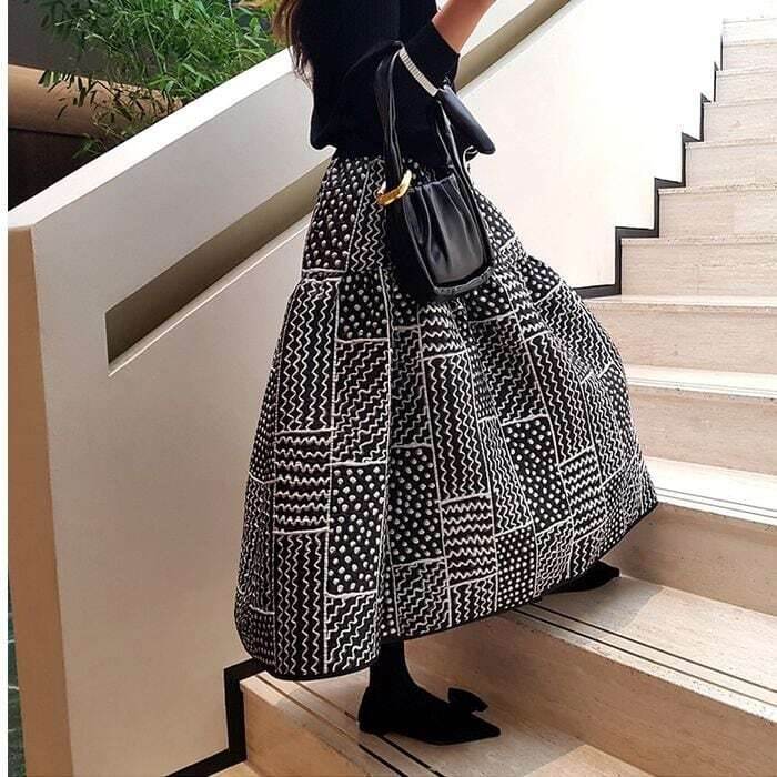 フレアスカート レディース スカート フレア ロングスカート ロング ミモレ パッチワーク 高見え かわいい