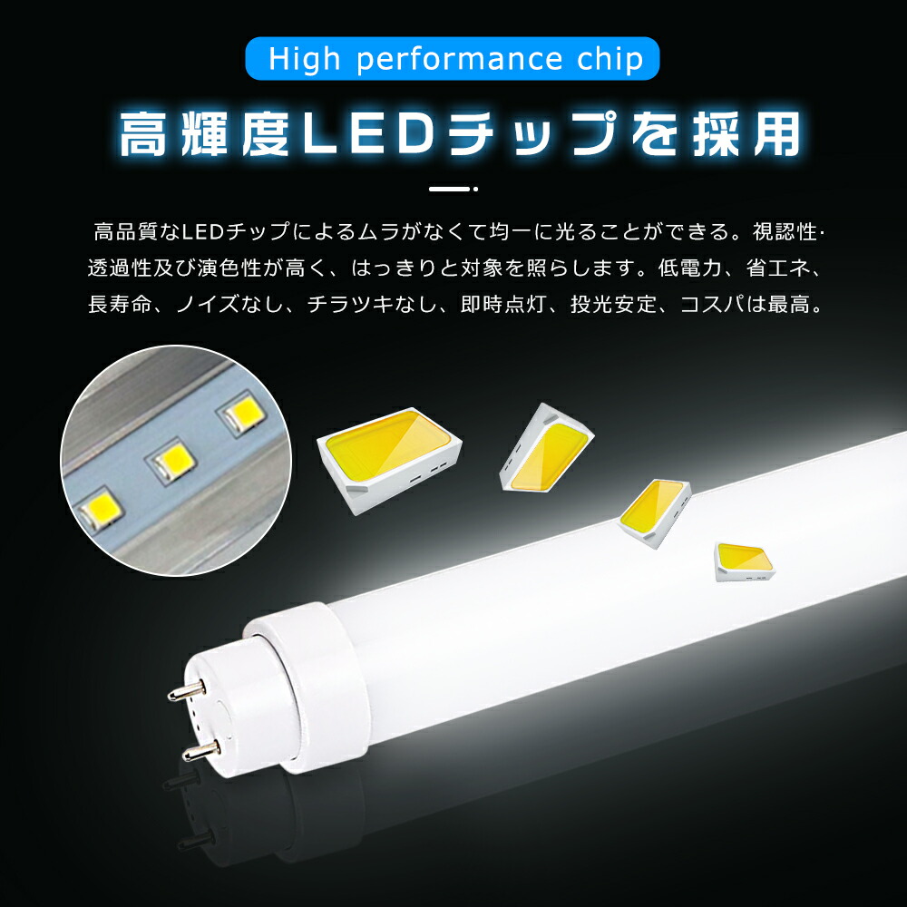 60本入れ 直管型ledランプ LED蛍光灯 40W形 120cm 消費電力20w LED