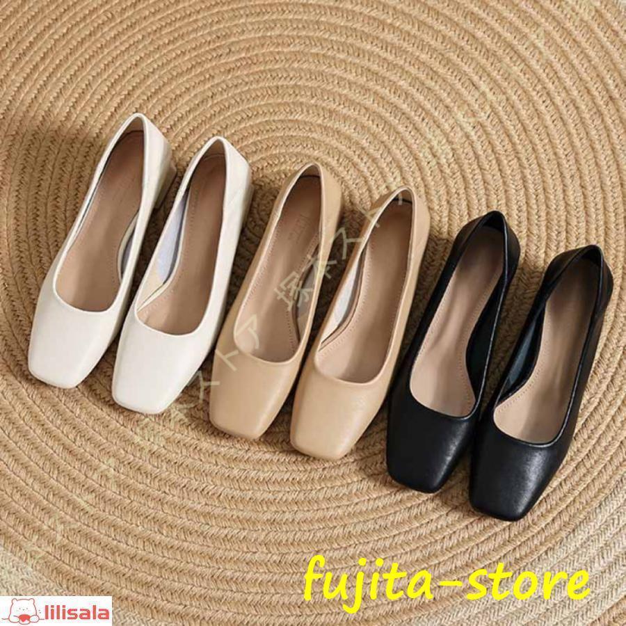 4.5cmヒール スクエアトゥ パンプス 痛くない リクルート 女性 スムース調 美脚 レディース 冠婚葬祭 大人 シンプル 楽 黒 定番 キレイ スクエアカット rinn240123-pdx74_109.jpg