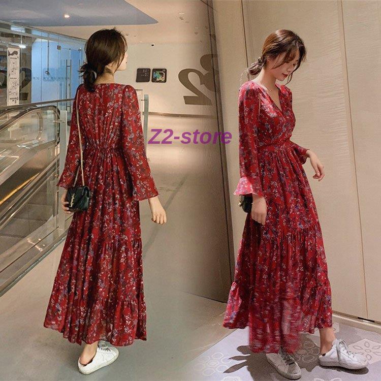 ワンピース レディース 秋 マキシ丈ワンピース プリーツワンピ