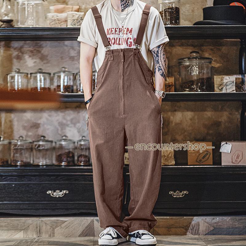 【継続期間押さえる10％OFF】ズボン下 ズボン メンズ 上っ張り 甲板ズボン下 へリンボン 厚地の外套櫂 アメカジ ミリタリー 細工物  御役目着 繋ぎ ツナギ オールインワン