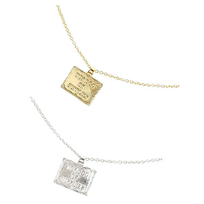 SUPPLIER 供給者 首飾り 金属元素一皿 METAL PLATE NECKLACE -2.COLOR-