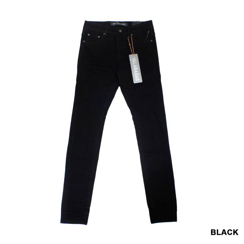 GUAPI スキニーデニムパンツ ブラック GUAPI グアピ ジーンズ All Black Embellished Denim V2 メンズ